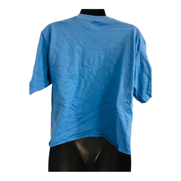 Betty Boop blue rolled hem winking Betty on motorcycle tshirt size small new - Picture 11 of 14